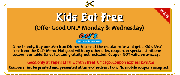 Kids Eat Free Mexican