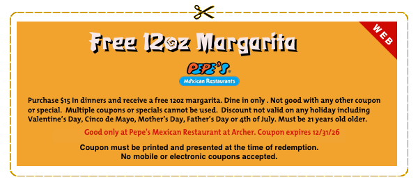 Free margarita