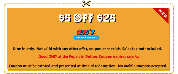 $5 Off $25 Mexican