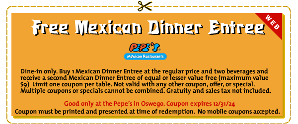 Free Mexican Entree